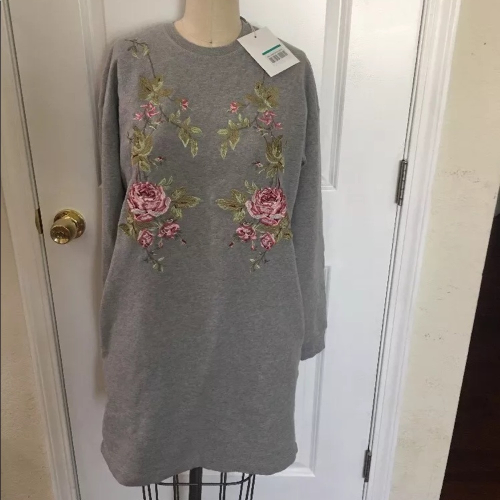 Alexander Mcqueen Embroidered Sweatshirt  Dress
